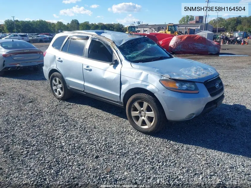 HYUNDAI SANTA FE 2008, VIN 5NMSH73E58H164504