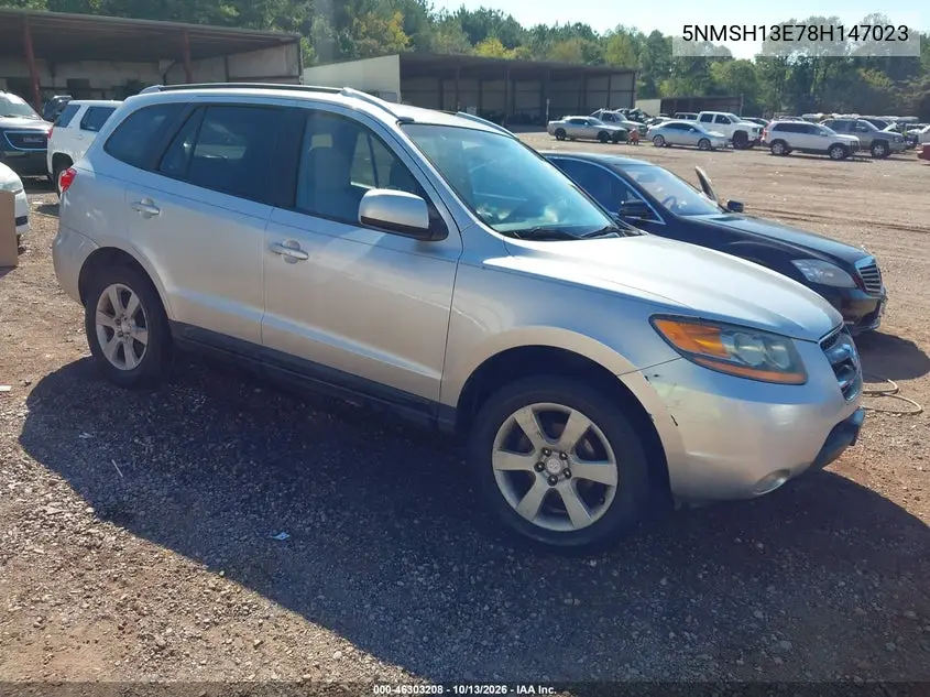HYUNDAI SANTA FE 2008, VIN 5NMSH13E78H147023
