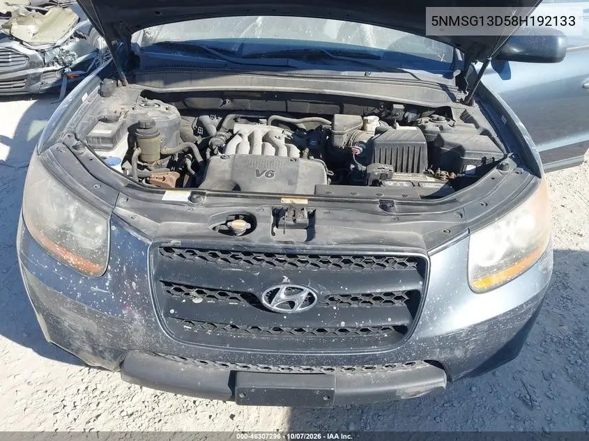 2008 HYUNDAI SANTA FE VIN 5NMSG13D58H192133 — фото 10