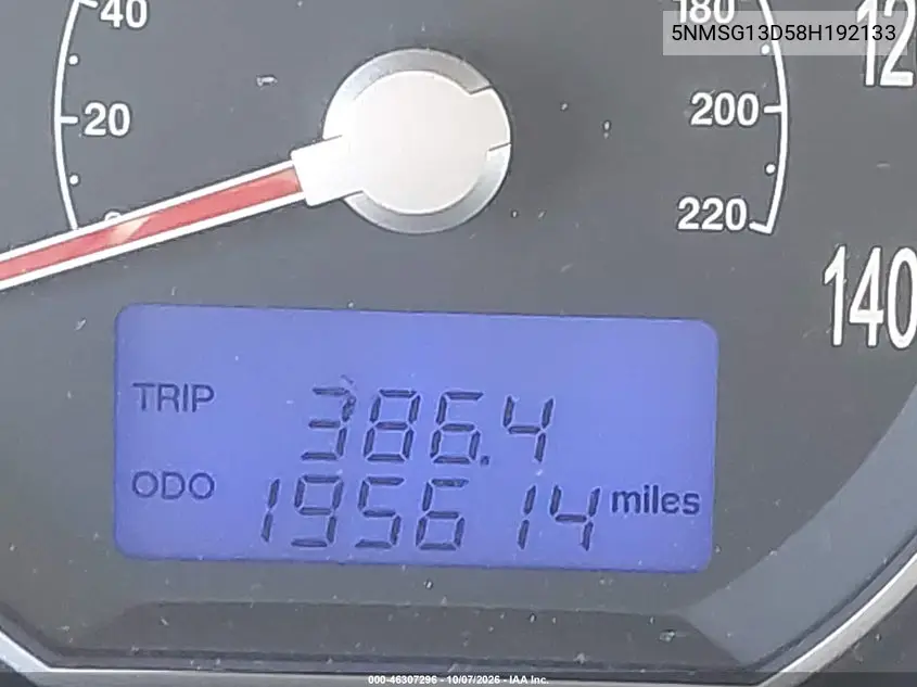 2008 HYUNDAI SANTA FE VIN 5NMSG13D58H192133 — фото 15