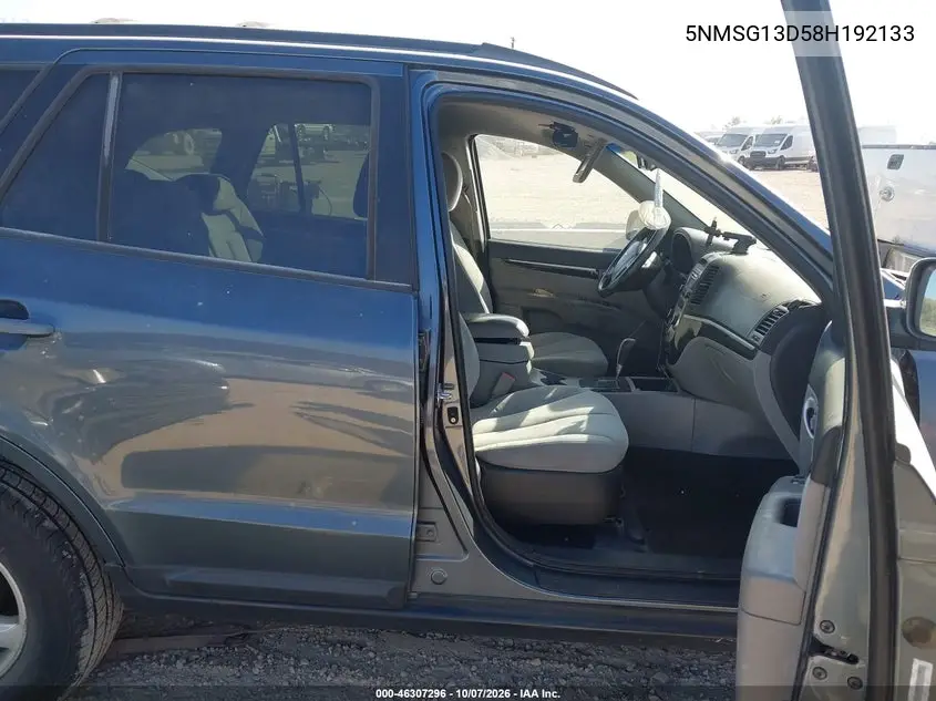 2008 HYUNDAI SANTA FE VIN 5NMSG13D58H192133 — фото 5