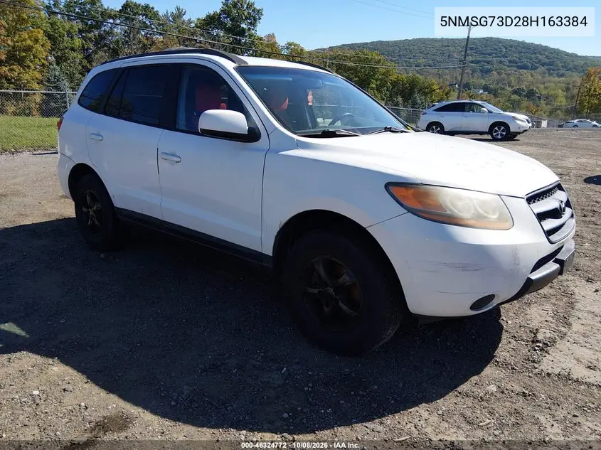 HYUNDAI SANTA FE 2008, VIN 5NMSG73D28H163384
