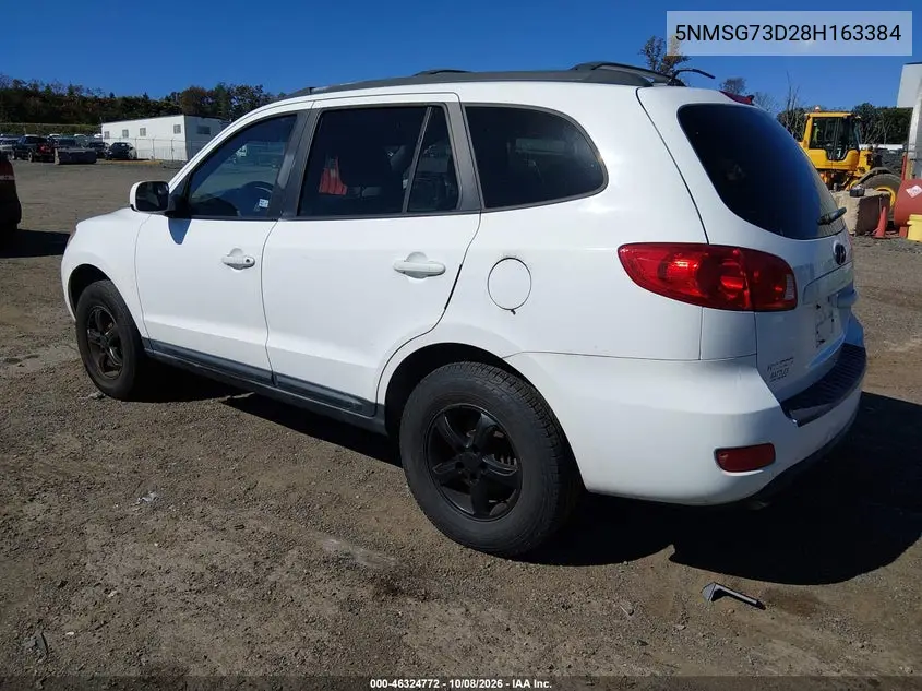 2008 HYUNDAI SANTA FE VIN 5NMSG73D28H163384 — фото 3