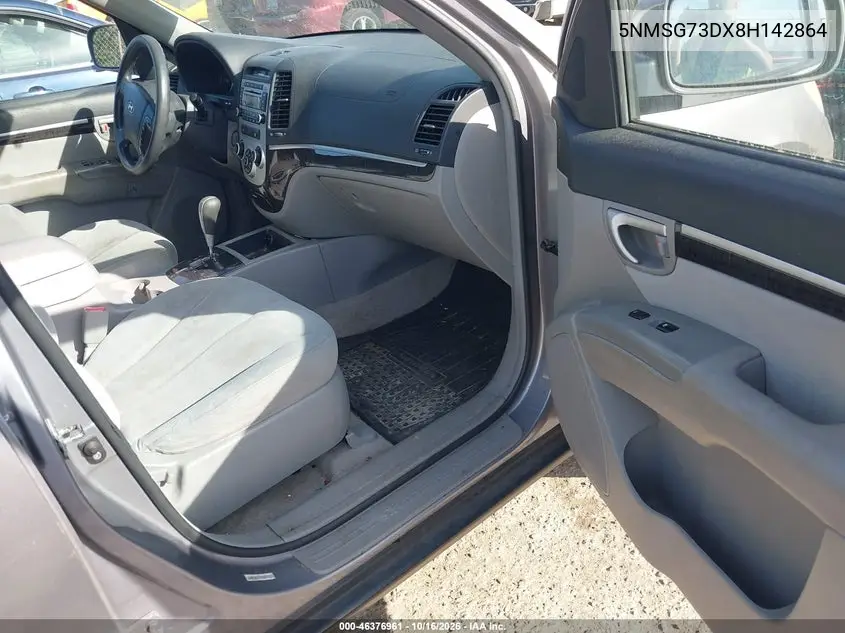 2008 HYUNDAI SANTA FE VIN 5NMSG73DX8H142864 — фото 5