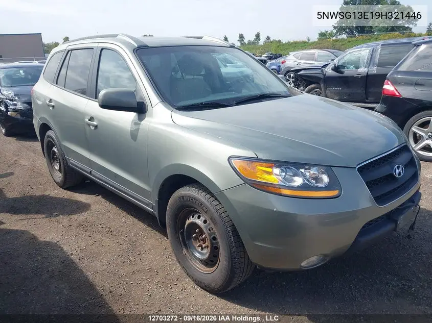 HYUNDAI SANTA FE 2009, VIN 5NMSG13E19H321446