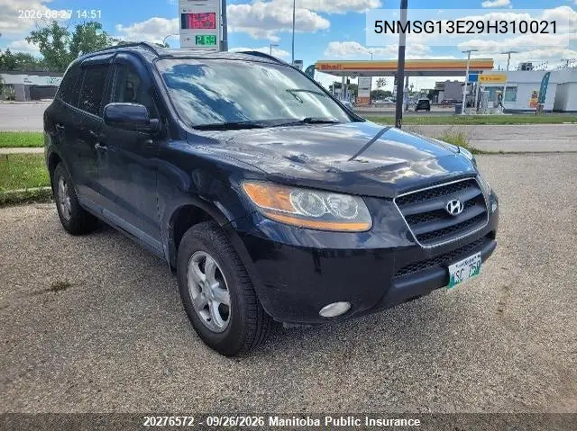 HYUNDAI SANTA FE 2009, VIN 5NMSG13E29H310021