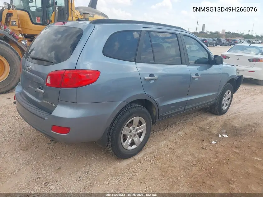 2009 HYUNDAI SANTA FE VIN 5NMSG13D49H266076 — фото 4