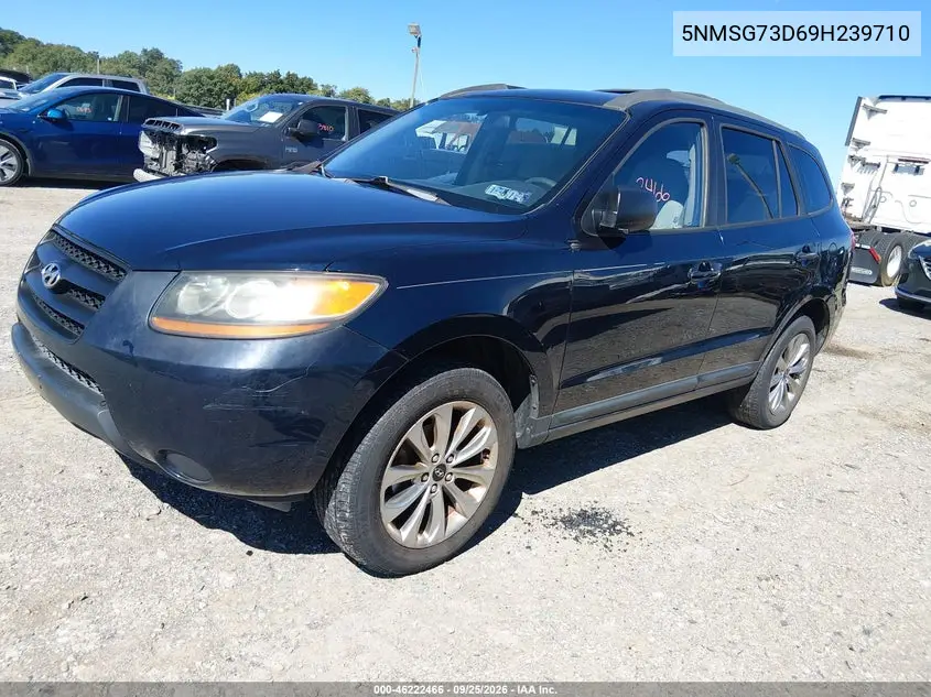 2009 HYUNDAI SANTA FE VIN 5NMSG73D69H239710 — фото 2