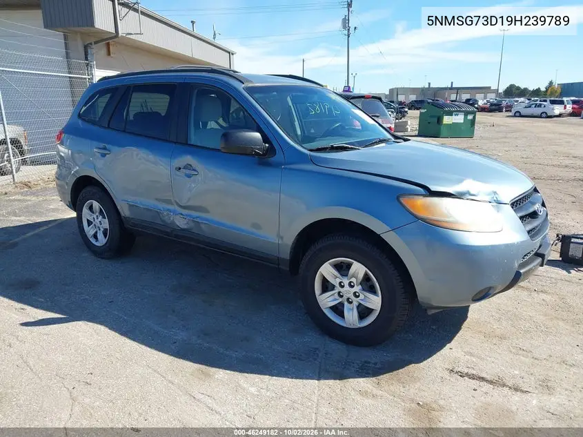 HYUNDAI SANTA FE 2009, VIN 5NMSG73D19H239789