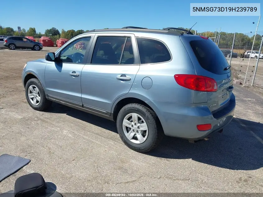 2009 HYUNDAI SANTA FE VIN 5NMSG73D19H239789 — фото 3