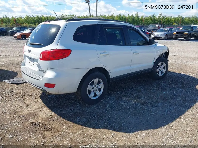 2009 HYUNDAI SANTA FE VIN 5NMSG73D39H247201 — фото 4