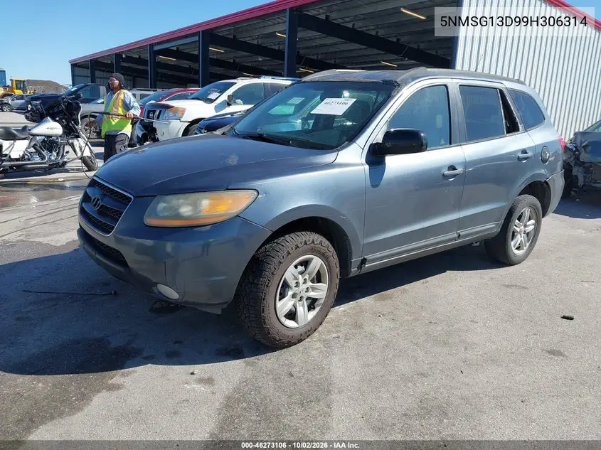 2009 HYUNDAI SANTA FE VIN 5NMSG13D99H306314 — фото 2