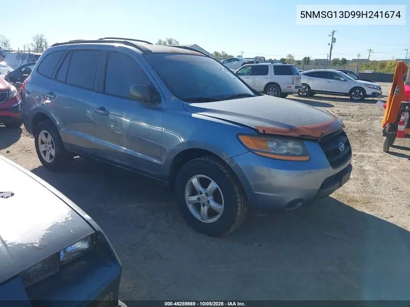 HYUNDAI SANTA FE 2009, VIN 5NMSG13D99H241674