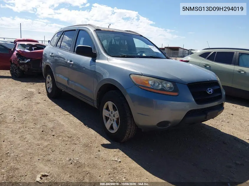 HYUNDAI SANTA FE 2009, VIN 5NMSG13D09H294019