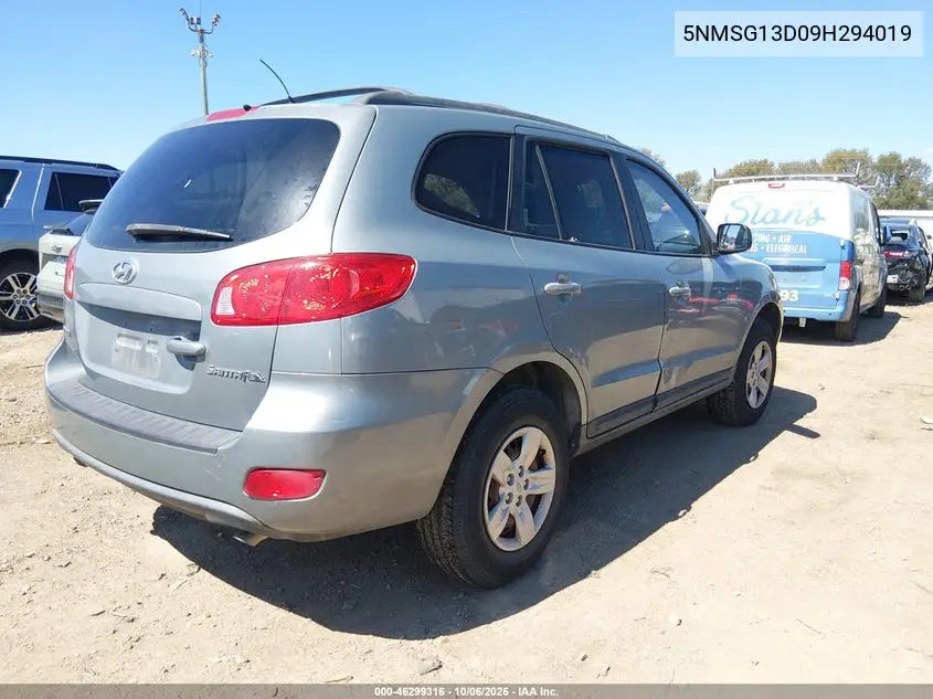 2009 HYUNDAI SANTA FE VIN 5NMSG13D09H294019 — фото 4