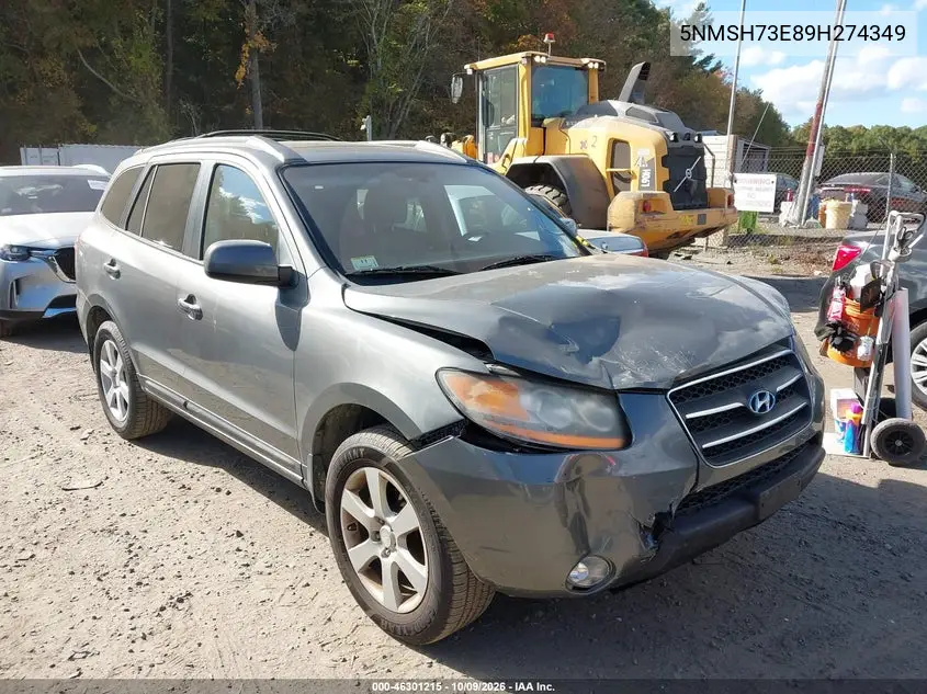 HYUNDAI SANTA FE 2009, VIN 5NMSH73E89H274349