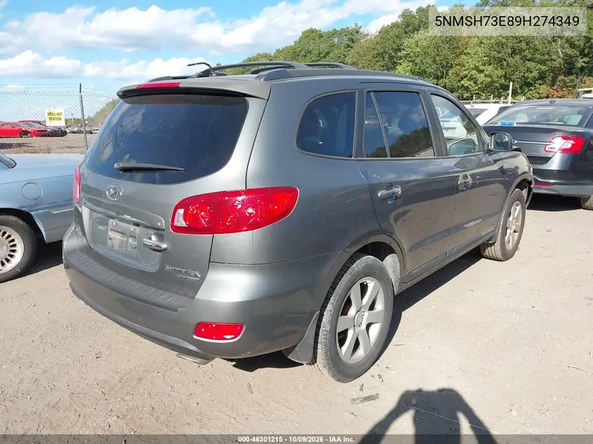 2009 HYUNDAI SANTA FE VIN 5NMSH73E89H274349 — фото 4