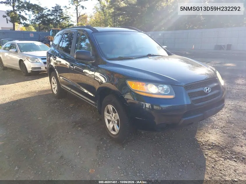 HYUNDAI SANTA FE 2009, VIN 5NMSG13D59H232292
