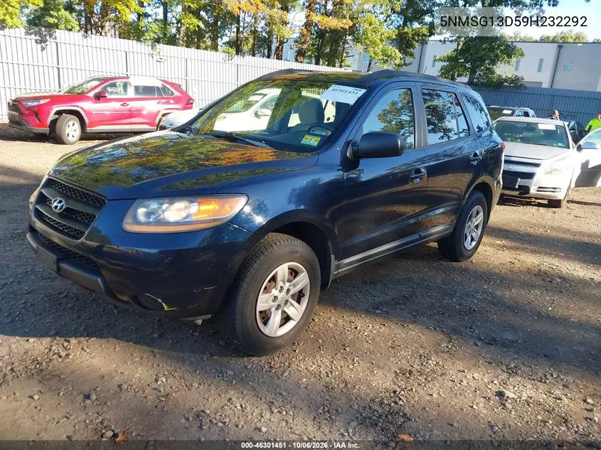 2009 HYUNDAI SANTA FE VIN 5NMSG13D59H232292 — фото 2