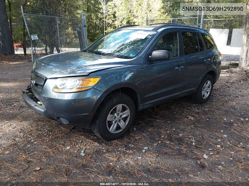2009 HYUNDAI SANTA FE VIN 5NMSG13D69H292890 — фото 2