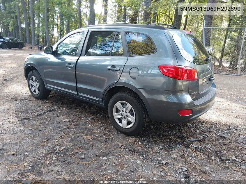 2009 HYUNDAI SANTA FE VIN 5NMSG13D69H292890 — фото 3