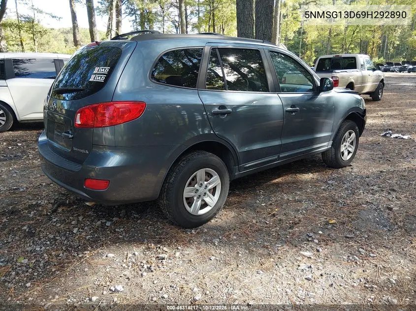 2009 HYUNDAI SANTA FE VIN 5NMSG13D69H292890 — фото 4