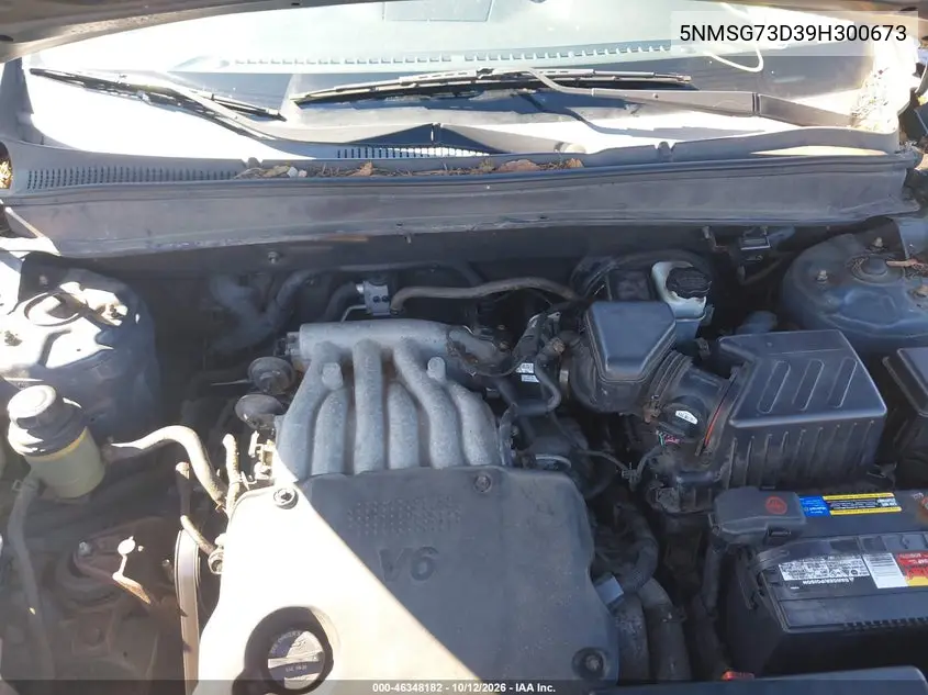 2009 HYUNDAI SANTA FE VIN 5NMSG73D39H300673 — фото 10