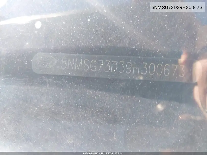 2009 HYUNDAI SANTA FE VIN 5NMSG73D39H300673 — фото 12