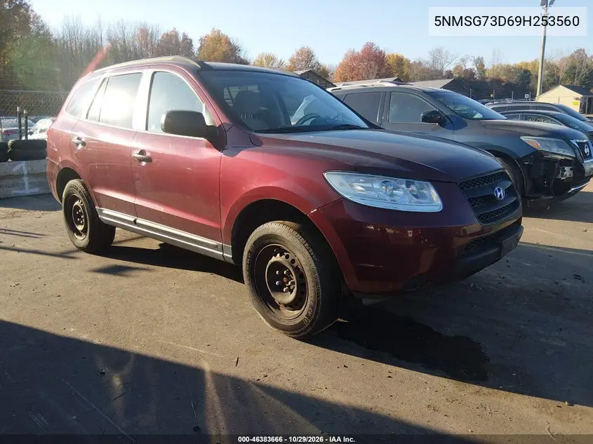 HYUNDAI SANTA FE 2009, VIN 5NMSG73D69H253560