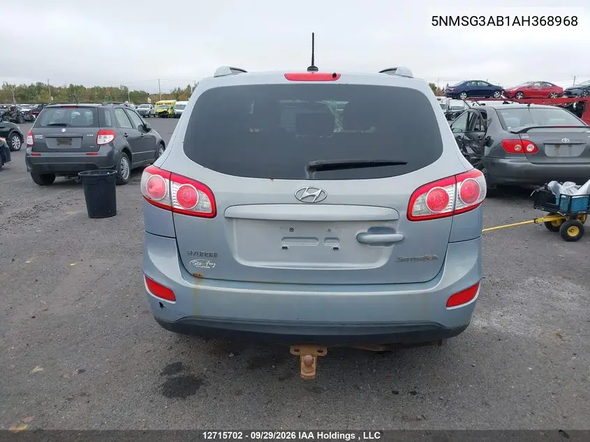 2010 HYUNDAI SANTA FE VIN 5NMSG3AB1AH368968 — фото 16