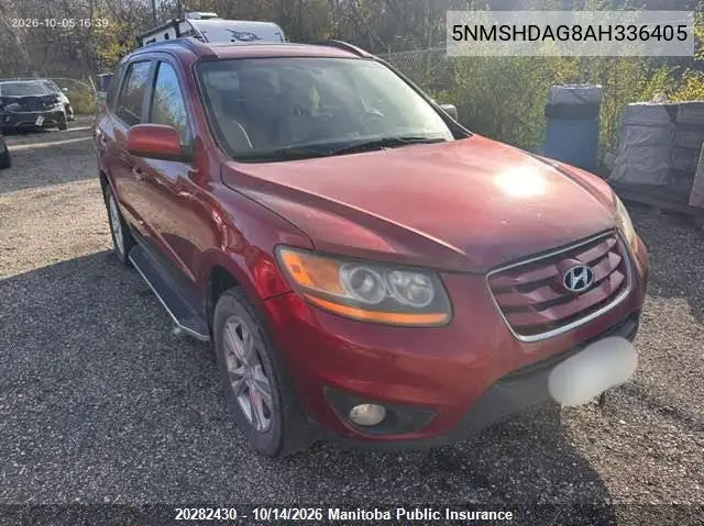 HYUNDAI SANTA FE 2010, VIN 5NMSHDAG8AH336405
