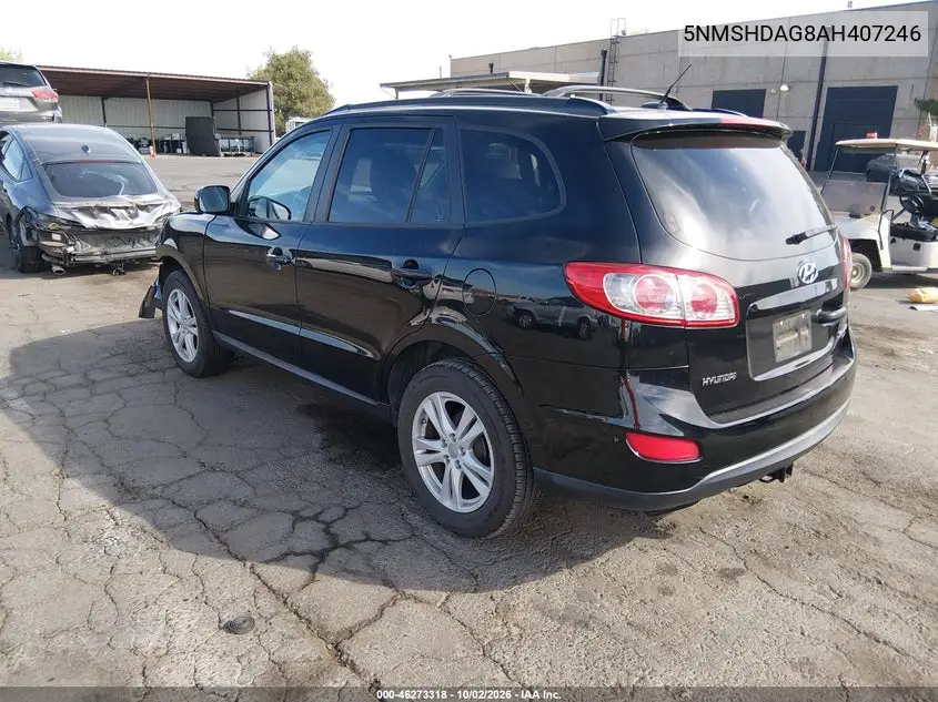2010 HYUNDAI SANTA FE VIN 5NMSHDAG8AH407246 — фото 3
