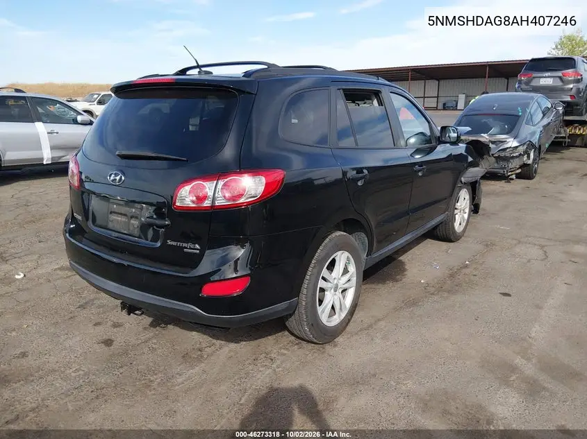 2010 HYUNDAI SANTA FE VIN 5NMSHDAG8AH407246 — фото 4