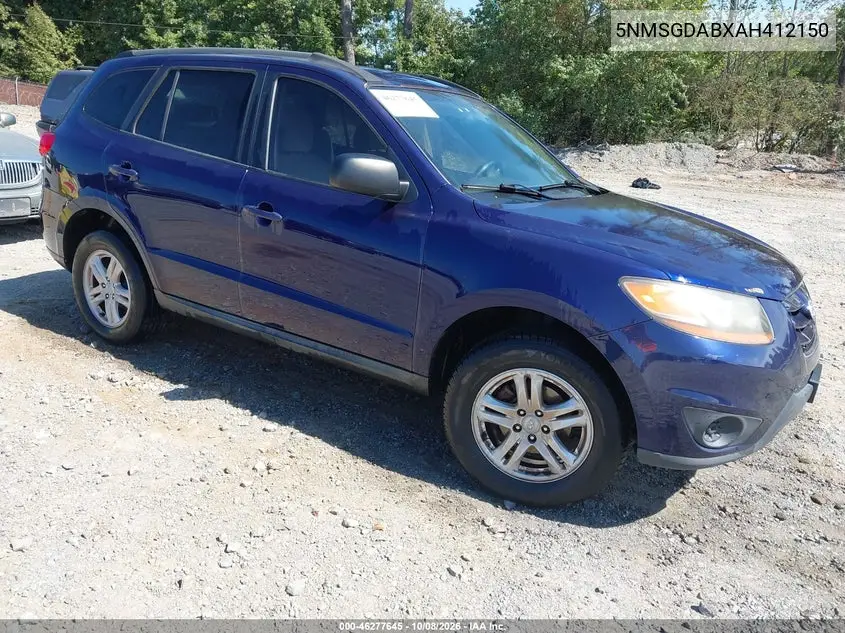 HYUNDAI SANTA FE 2010, VIN 5NMSGDABXAH412150