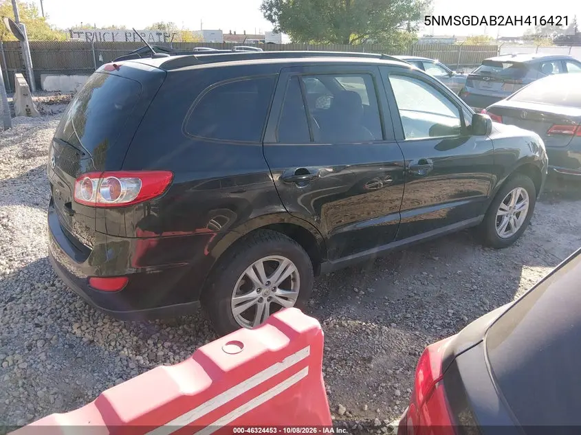 2010 HYUNDAI SANTA FE VIN 5NMSGDAB2AH416421 — фото 4
