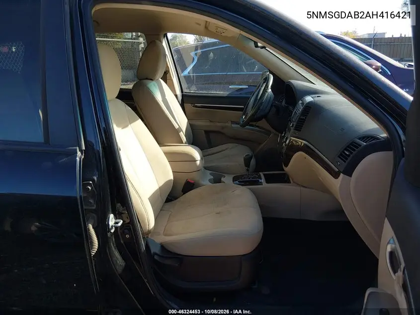 2010 HYUNDAI SANTA FE VIN 5NMSGDAB2AH416421 — фото 5