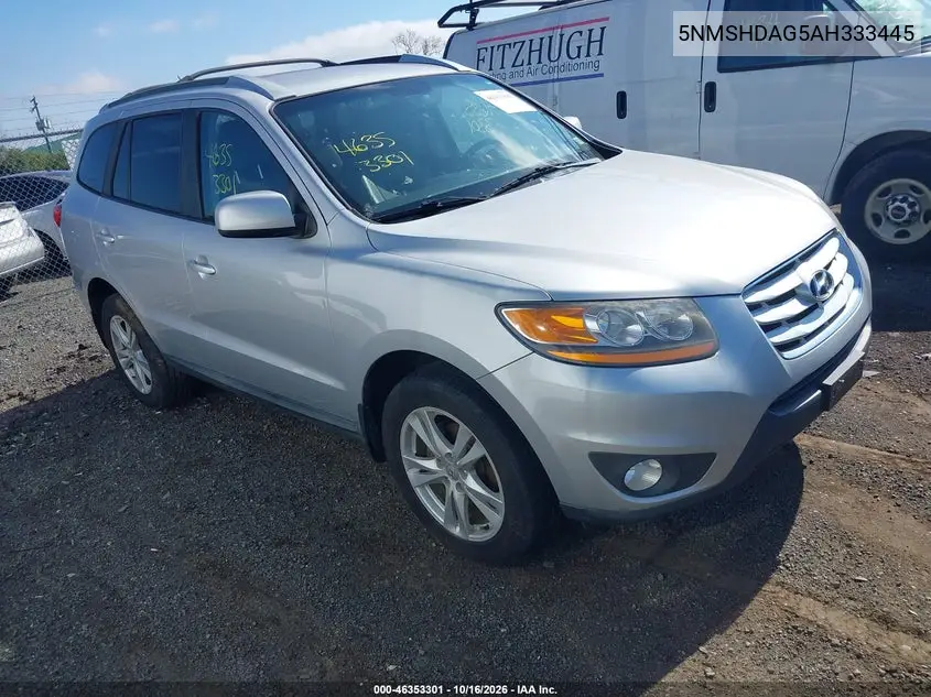 HYUNDAI SANTA FE 2010, VIN 5NMSHDAG5AH333445