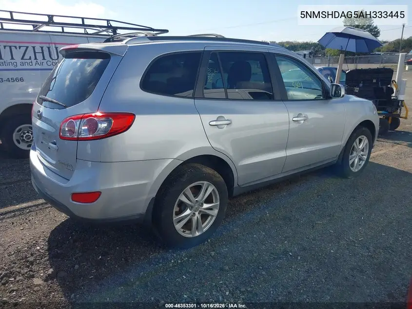 2010 HYUNDAI SANTA FE VIN 5NMSHDAG5AH333445 — фото 4