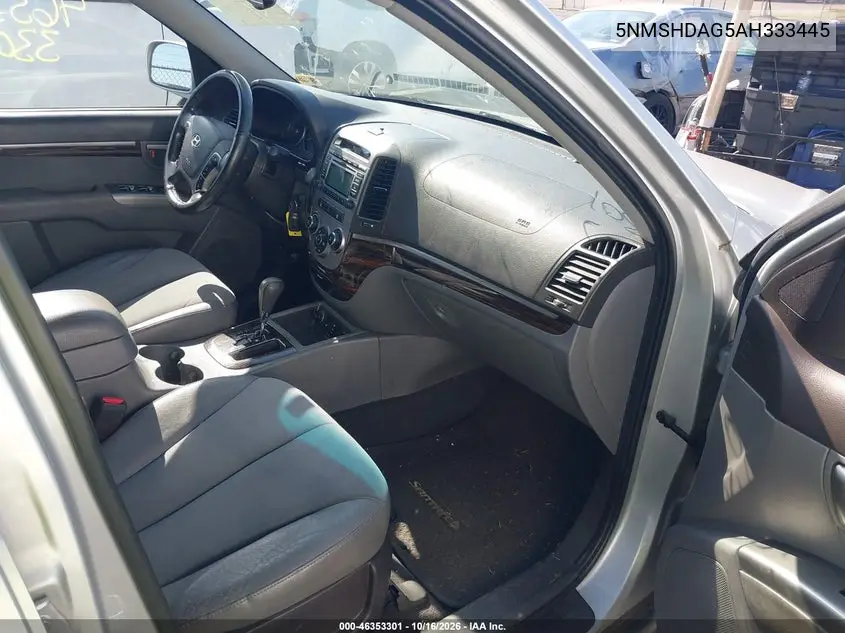 2010 HYUNDAI SANTA FE VIN 5NMSHDAG5AH333445 — фото 5