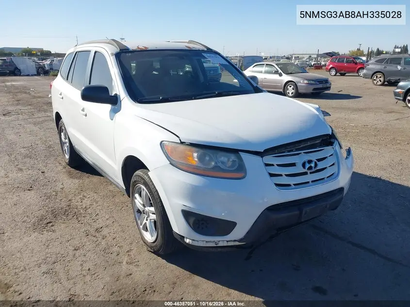 HYUNDAI SANTA FE 2010, VIN 5NMSG3AB8AH335028