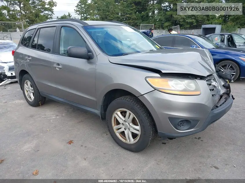 HYUNDAI SANTA FE 2011, VIN 5XYZG3AB0BG001926