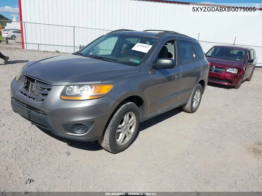2011 HYUNDAI SANTA FE VIN 5XYZGDABXBG075005 — фото 2
