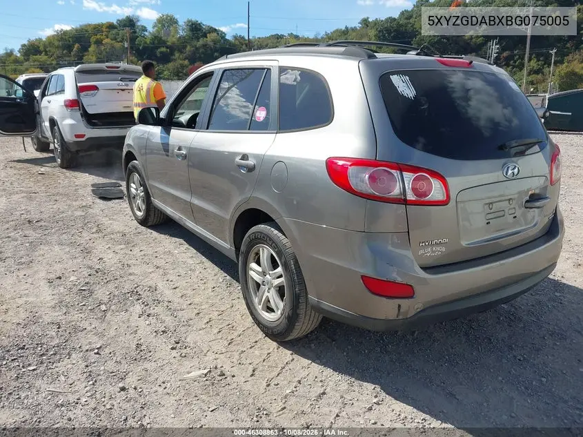 2011 HYUNDAI SANTA FE VIN 5XYZGDABXBG075005 — фото 3