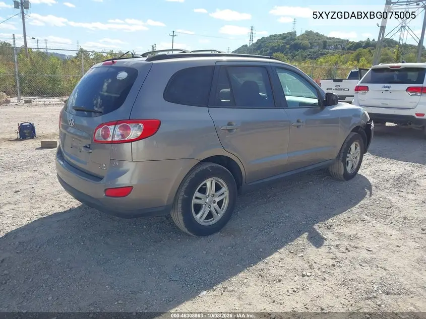 2011 HYUNDAI SANTA FE VIN 5XYZGDABXBG075005 — фото 4