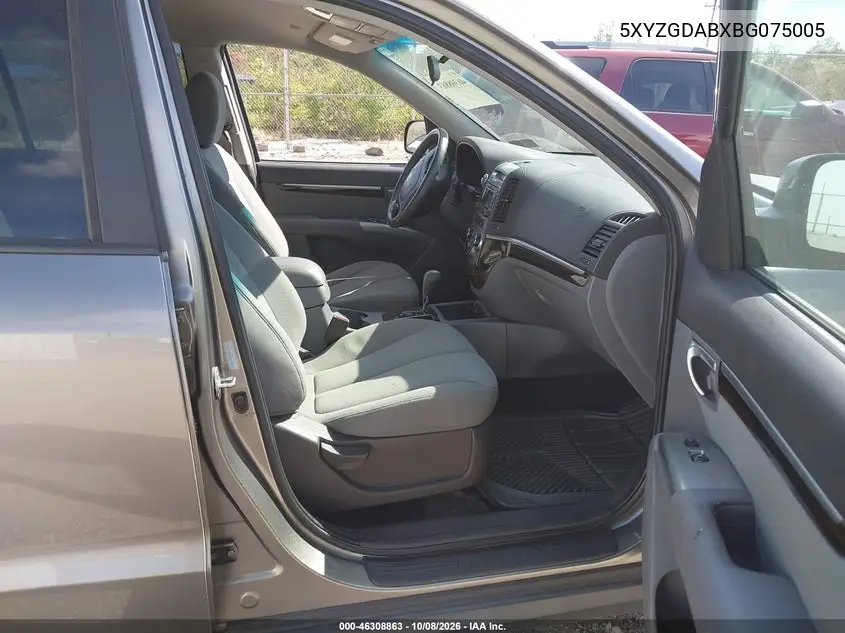 2011 HYUNDAI SANTA FE VIN 5XYZGDABXBG075005 — фото 5