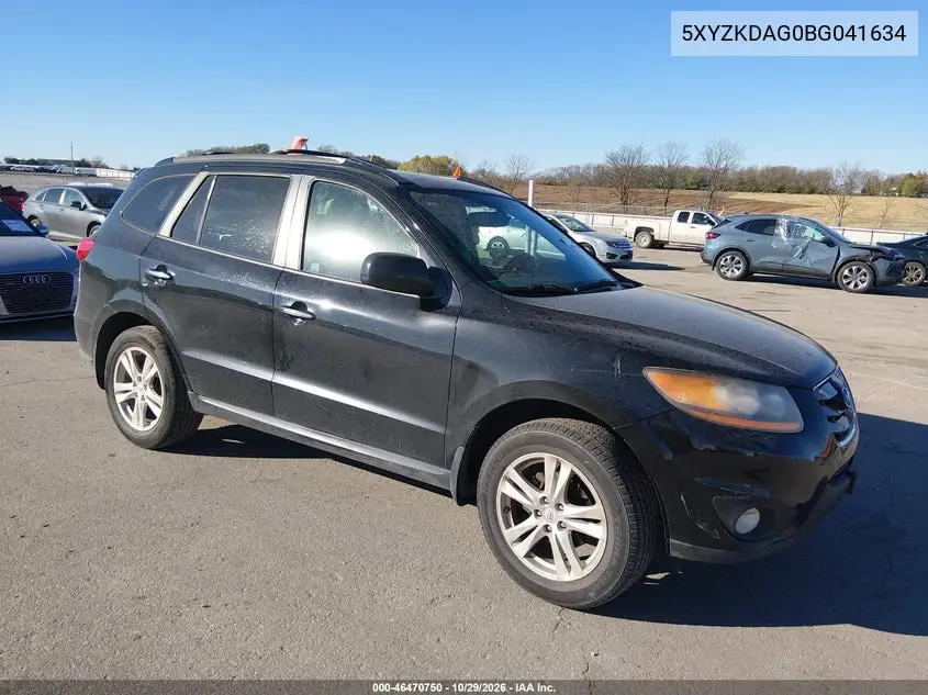 HYUNDAI SANTA FE 2011, VIN 5XYZKDAG0BG041634