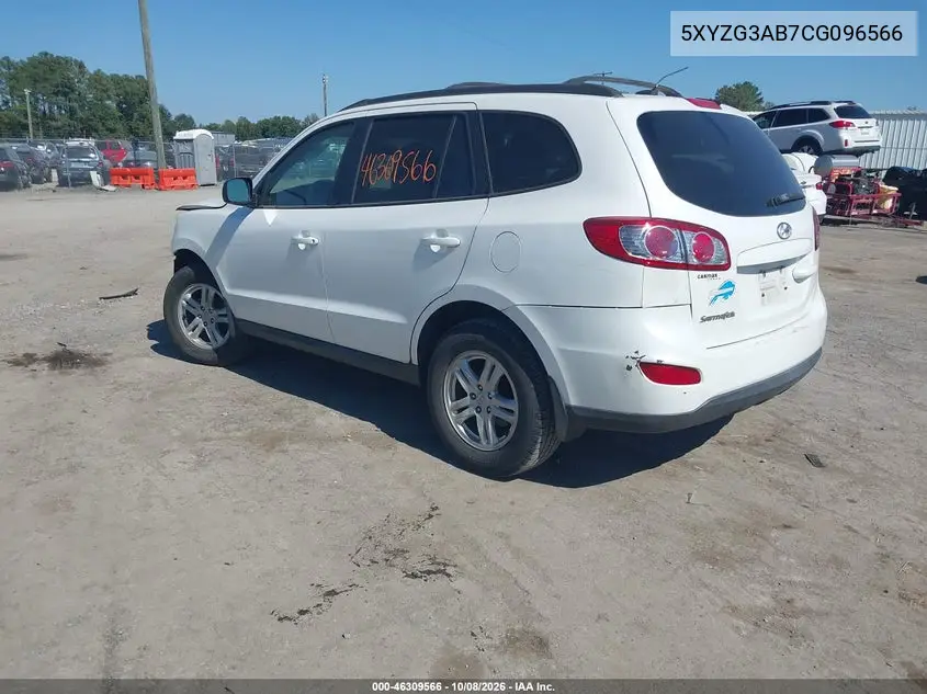 2012 HYUNDAI SANTA FE VIN 5XYZG3AB7CG096566 — фото 3