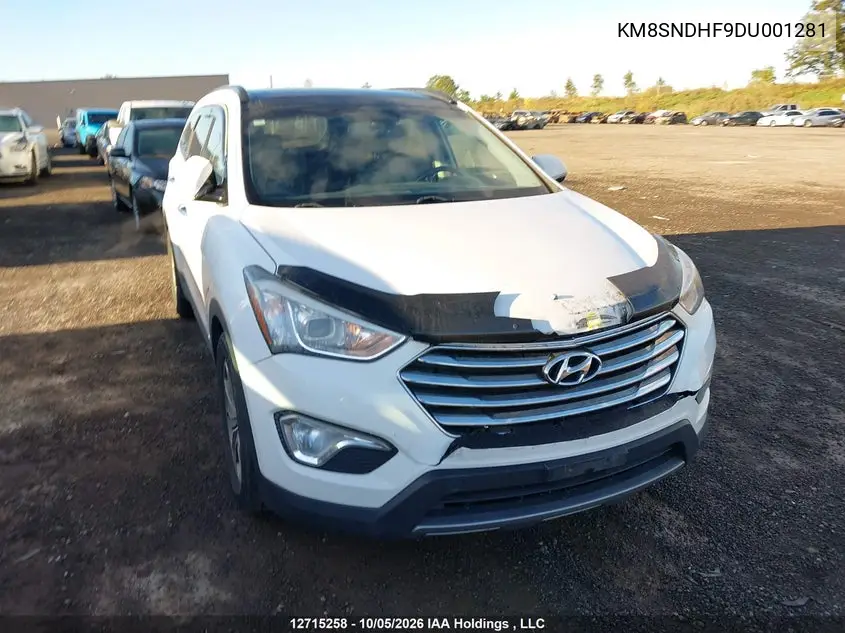 HYUNDAI SANTA FE 2013, VIN KM8SNDHF9DU001281