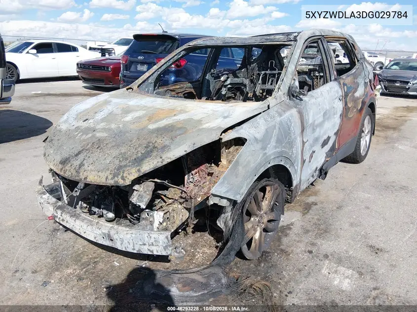 2013 HYUNDAI SANTA FE VIN 5XYZWDLA3DG029784 — фото 2