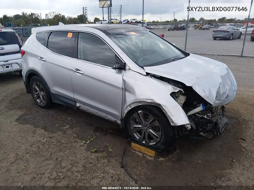 HYUNDAI SANTA FE 2013, VIN 5XYZU3LBXDG077646